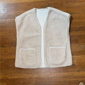 April Meets October Cream Sherpa Vest